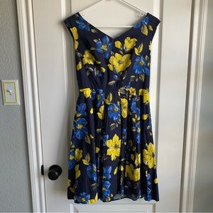 Vintage Style Floral Dress M